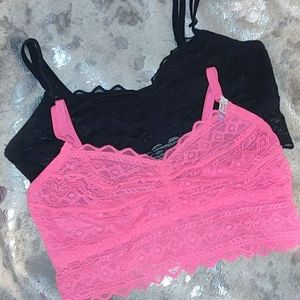 NWT Pink Lace Bralette Bundle (FREE GIFT!)